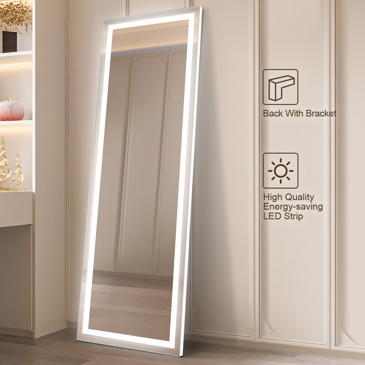 Full Body Hollywood Mirror with Light Full Length Mirrors