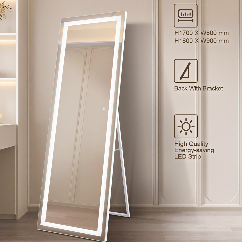 Full Length Floor Mirror with LED Lights