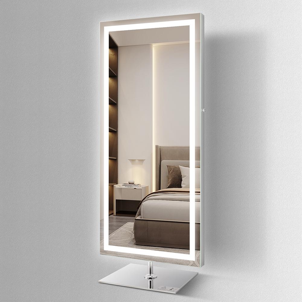 Large Floor Mirror With Lights - Home Dressing Room Lighted Full Length Mirror With Base