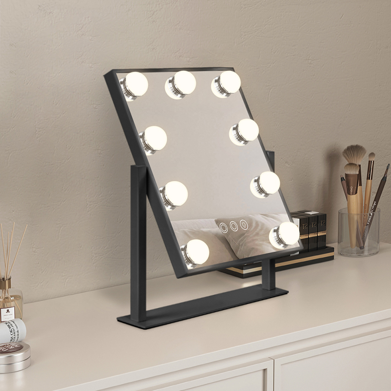 ML-1002 Black Color Illuminated Makeup Mirror