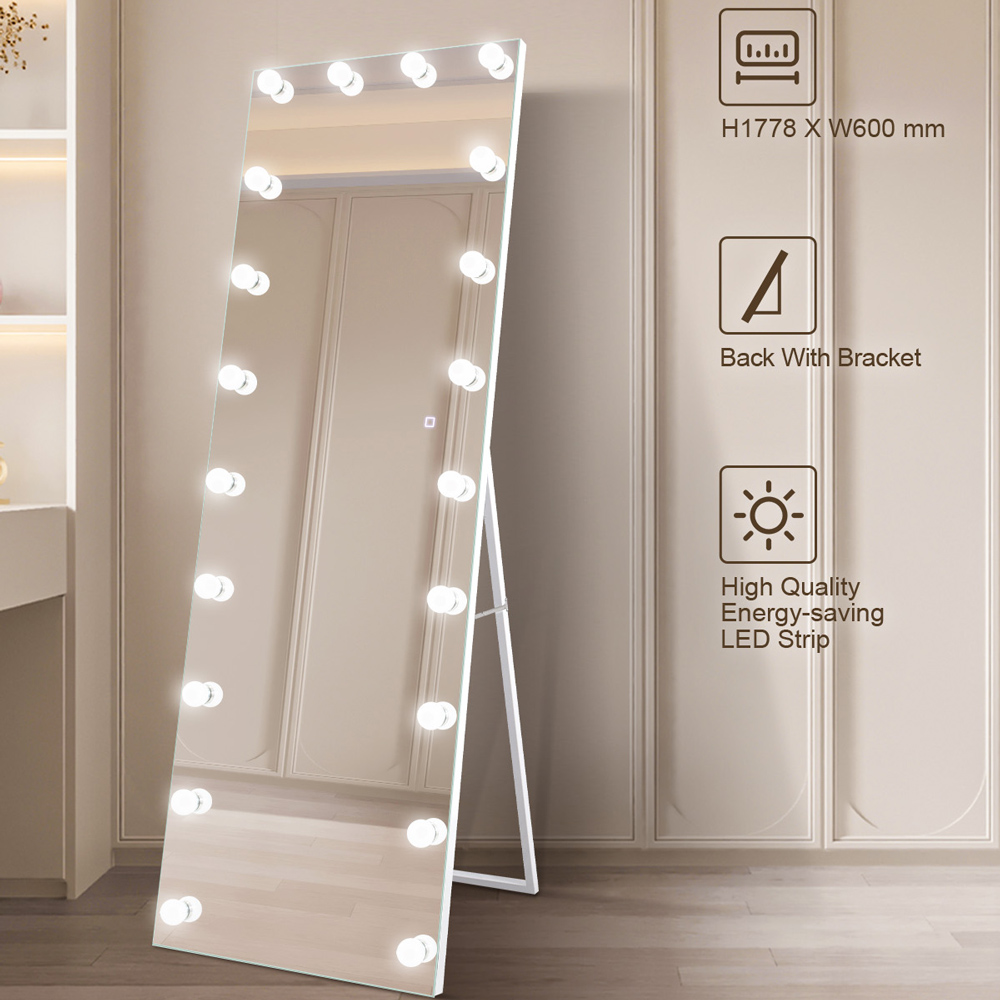 Moon - Full Length Lighted Floor Mirror Hollywood Makeup Mirrors