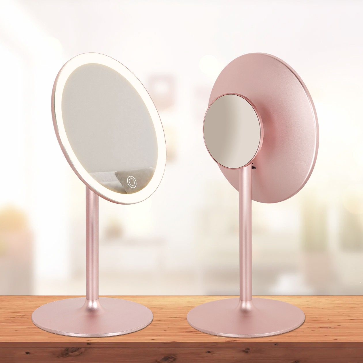 LED Desktop Mirror Vanity Travel Mirror - ML-1062