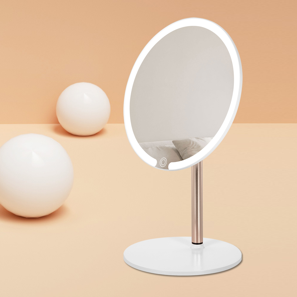 MN-2004 Makeup Folding Cosmetic Desktop Mirror With Light